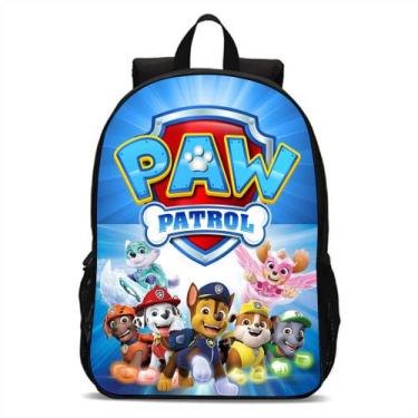 Imagem de Mochila Escolar Infantil Patrulha Canina Meninos Animação Bolsa de cos
