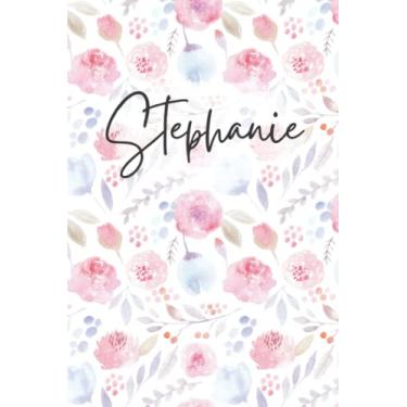 Imagem de Stephanie Notebook: Floral Stephanie Journal, flowery Pattern Notepad, Stephanie Diary Lined Paper, 6 X 9 Inch, 120 Pages