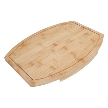 Imagem de Tábua de Corte de Balcão de Canto, Tábua de Corte de Bancada, Tábua de Corte Redonda de Madeira, Tábua de Cortar que Economiza Espaço, Cabe No Canto Interno das Bancadas de