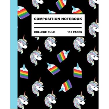 Imagem de Unicorn Notebooks Composition — Cute Unicorn Composition Notebook - Lined Journal for kids and adults of all ages. Great gift for friends, family, and students.
