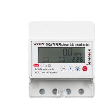 Imagem de WiFi Medidor Fotovoltaico Inteligente Disjuntor Temporizador Multifuncional Solar Medidor de Hora Bidirecional Eletrodomésticos Eletrodomésticos Controle Remoto
