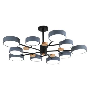 Imagem de TONGQIC 10 luzes LED Sputnik Lustre pendente de 72 W regulável, lustre de metal moderno luminária de teto para sala de jantar, casa de fazenda, cozinha ilha