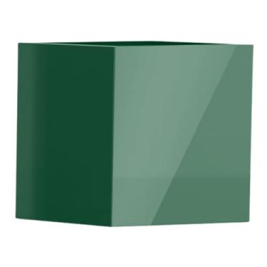 Imagem de Vaso Fibra De Vidro Quadrado Texas P 50cm Vietnamita Caixa Decoração (Verde Escuro)