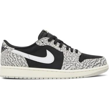 Imagem de Tênis masculino Air Jordan 1 Low SE, Preto/musselina/cinza tecnológico/branco, 4.5