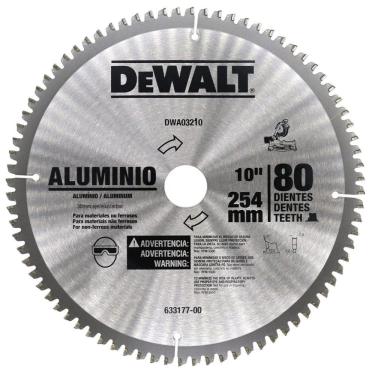 Imagem de Lâmina Serra Esquadria 10" 80 Dentes Aluminio DWA03210 DeWalt - Unica Unico