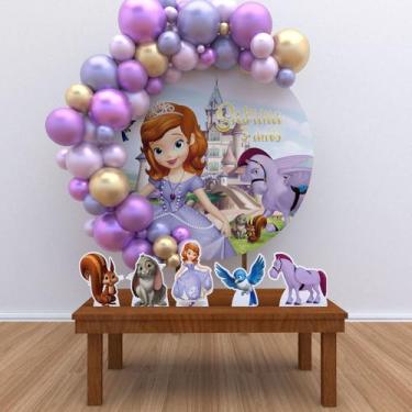 Imagem de Kit Festa Painel Redondo PERSONALIZADO Princesa Sofia- IMPAKTO VISUAL