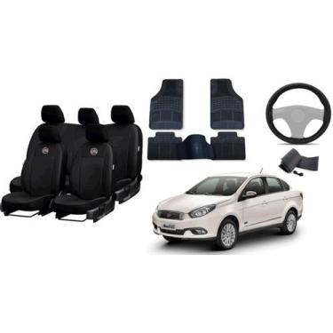 Imagem de Kit Capa de Couro Grrrand Siena 12-21 + Tapete e Capa de Volante Luxuo