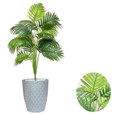 Imagem de Planta Artificial Palmeira Com Vaso e Pedras Brancas - PlantaImport
