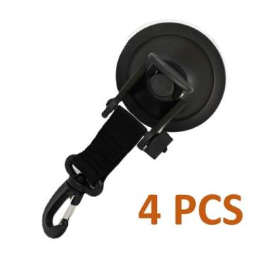 Imagem de Kit 4 Ventosa C/ Gancho P/ Fixar Tendas Barracas Camping Atividades ao