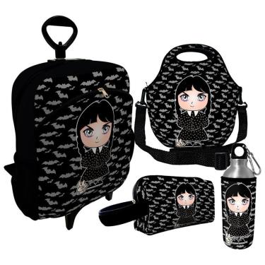 Imagem de Kit Escolar Infantil Mochila de Rodinha + Lancheira Térmica + Necessaire Plus + Squeeze de Alumíni-Unissex
