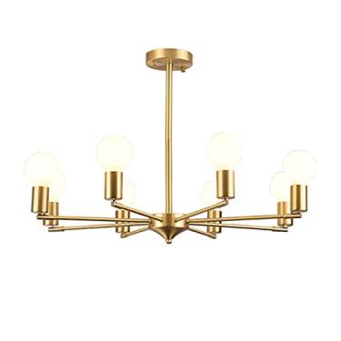 Imagem de Sala de estar Hall Sala de jantar Quarto principal, E27 - PostBoutique Decoração Lustres atmosféricos simples, American Light Luxury Copper Iluminação de ponta - Cobre 3t, Decoração moderna