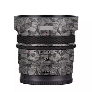 Imagem de Película protetora para lente de câmera para Sony FE 24 mm F2.8 G Protetor corporal Decalque Skin FE 2,8/24 G 24 2,8 (Triângulo Titânio)