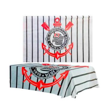 Imagem de Kit festa Corinthians Decoração Aniversário Toalha+Painel - Piffer- ki