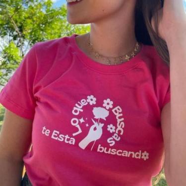 Imagem de Camiseta T-shirt Feminina lo que buscas Rosa - Try-u Concept, PP