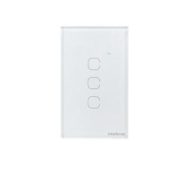 Imagem de Interruptor Inteligente Intelbras EWS 1003 Branco Touch Wi-Fi 3 Teclas