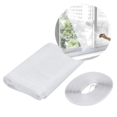 Imagem de Tela Mosquiteira pra Janela Instalação Fácil com Velcro 1,3m x 1,5m - Fu Xing