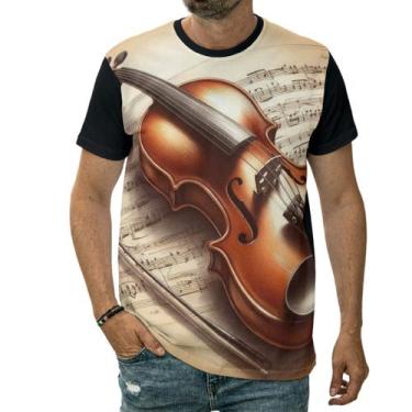 Imagem de Camiseta Violino Instrumento Musical Cordas Orquestra Música - Darkwoo