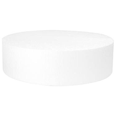 Imagem de O'Creme Expositor de decoração de bolo falso de poliestireno para utensílios de padaria forma redonda (7,5 cm A x 20,3 cm)