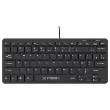 Imagem de Teclado Office Fortrek Mini K13 USB 2.0 ABNT2 1,5m Plug & Play Preto -