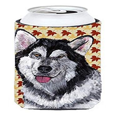 Imagem de Caroline's Treasures SC9495TBC Malamute do Alasca Folhas de Outono Alto Menino Hugger Can Cooler Sleeve Hugger Lavável à Máquina Manga de Bebida Hugger Dobrável Isolador Suporte Isolado para Bebidas