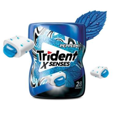 Imagem de Chiclete Trident XSenses Peppermint Sem Açúcar Garrafa 54g