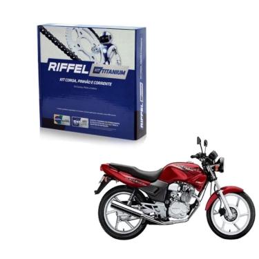 Imagem de Kit Relação Corrente Passo 428 Riffel Cbx 200 Strada