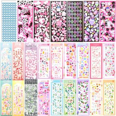 Imagem de Conjunto de adesivos fofos de decoração a laser com 25 folhas, adesivos Kpop decorativos. Para photocards, fones de ouvido, garrafa de água, telefones, laptops, planejadores