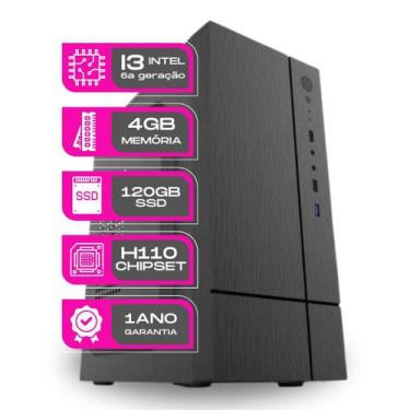 Imagem de Computador PC Master Desktop Core i3 6100 6ª Ger 4gb 120gb ssd sata ll