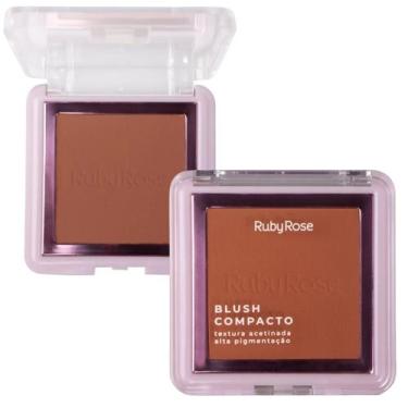 Imagem de Blush Compacto Facial Alta Pigmentação Ruby Rose Hbf861, Bl30