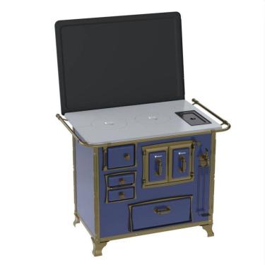 Imagem de Fogao a Lenha N 2 Renaissance Chapa de Aluminio Azul Cald