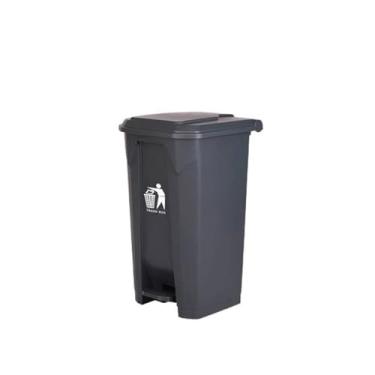 Imagem de Lixeira Ao ar livre grande lixo bin comercial tamanho grande pedal tipo ao ar livre com tampa cozinha do agregado familiar caixa de grande capacidade Lixeira(Gray,50L)