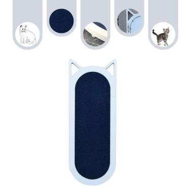 Imagem de Arranhador Para Gato Piso Parede modelo Frajola Médio Branco - Azul - 