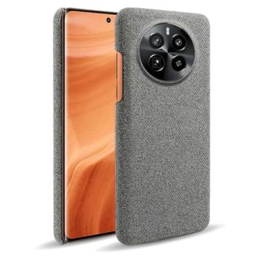 Imagem de Capa para OPPO Realme GT5 PRO,Capa desenhada em lona,Case Protetora Ultrafina com Empunhadura Macia,Design em Tecido Antichoque e Antiarranhões-Gray