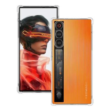 Imagem de Foluu Capa transparente para Nubia RedMagic 10 Air - Capa protetora de cantos reforçados de silicone TPU resistente a arranhões para Nubia Red Magic 10 Air 2025