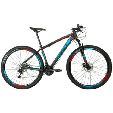 Imagem de Bicicleta Aro 29 Rino Everest Color 24v Cambios Shimano - Freio Hidraulico (Azul/Vermelho, 21)