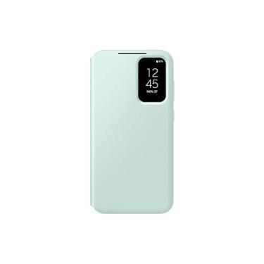 Imagem de Samsung Capa carteira para celular Galaxy S23 FE S-View, capa protetora com compartimento para cartão, janela de exibição com toque de dedo, versão dos EUA, EF-ZS711CMEGUS, menta