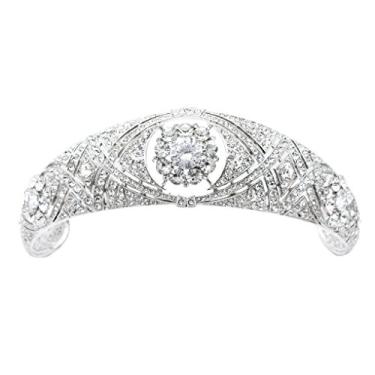 Imagem de SEPBRIDALS Cristais austríacos CZ Meghan princesa casamento tiara noiva coroa diadema acessórios de cabelo HG078