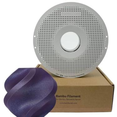 Imagem de Filamento 3d Bambu Lab Pla Galaxy 1kg 1,75mm Com Carretel Reutilizável Cor Roxo 13602