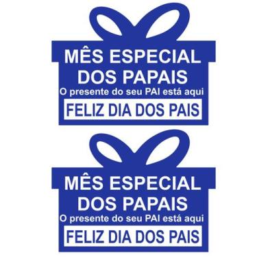 Imagem de 2 Adesivos Dia Dos Pais Vitrine Parede De Loja 50cm X 35cm - Jhow Ades