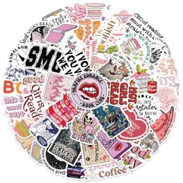 Imagem de 150 peças de adesivos de livros românticos para Kindle, pacote de adesivos holográficos de livros para leitores, adesivos de vinil com glitter, livros apimentados para mulheres, vida amorosa