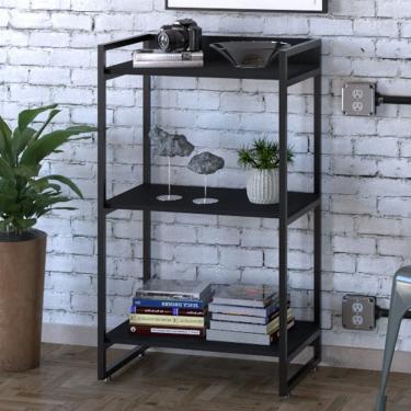 Imagem de Estante para Livros 3 Prateleiras Win ônix - Pnr Móveis