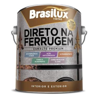 Imagem de Tinta Esmalte Sintético para Ferrujem Azul França Brasilux 3,6l