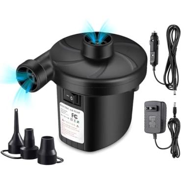 Imagem de Bomba De Ar Elétrica Encher Colchão Boia Piscina Bomba Pneumática Inflador Com Bicos Bivolt