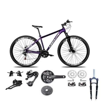 Imagem de Bicicleta Aro 29 Absolute Nero 5 Kit 2x9 Gta Sunrun Freio Disco K7 Garfo com Trava (Roxo, 19)