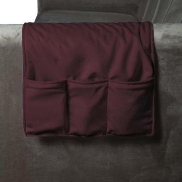 Imagem de Porta Controle Em Tecido Suede Para Sofá Herrero, Marsala