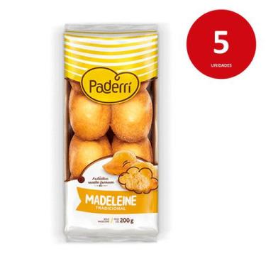 Imagem de Kit c/5 Pacote de Madeleine Paderri 200G - Tradicional - Paderrí