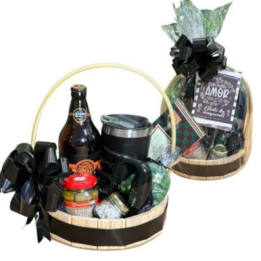 Imagem de Cesta Presente Homem Cerveja Copo Térmico Garra Churrasco Chocolate Petiscos