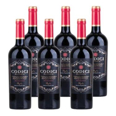 Imagem de Kit 6 Vinhos Codici Masserie Primitivo Puglia Tinto Itália 750ml
