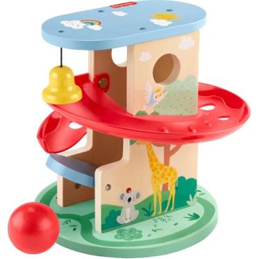 Imagem de Fisher-Price Brinquedo para Bebês Bolas Rolantes de Madeira para crianças a partir de 9 meses