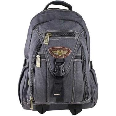 Imagem de Mochila Tiracolo Em Lona Resinado Kvn Preta - Plat1